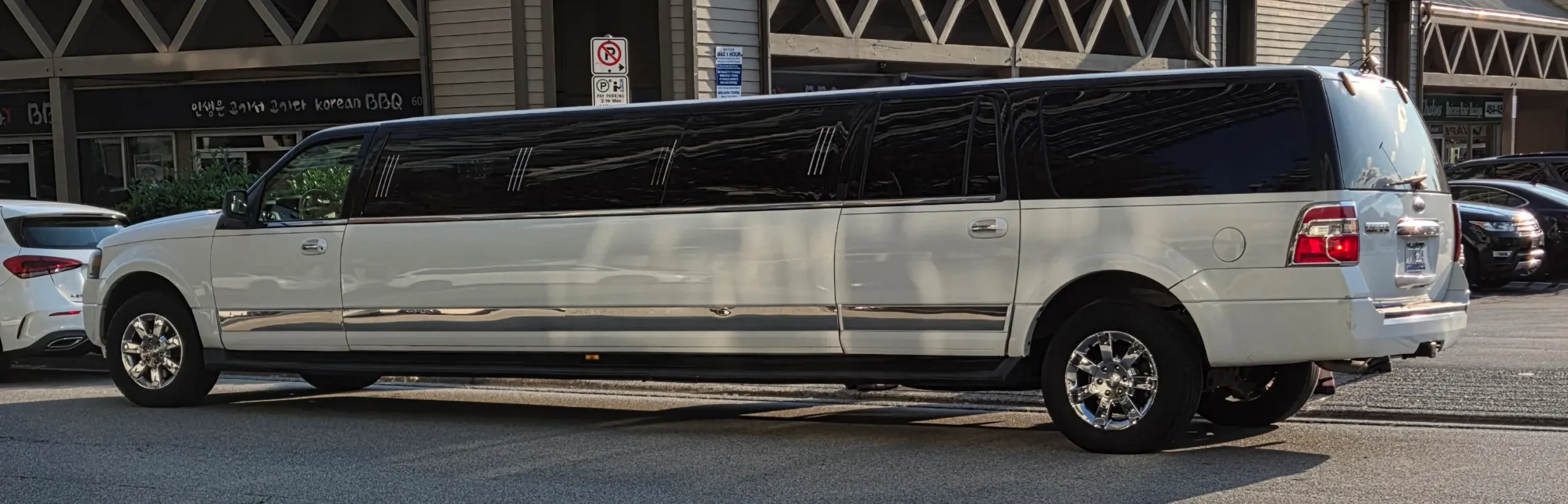 White 12-passenger stretch SUV party limo Vancouver